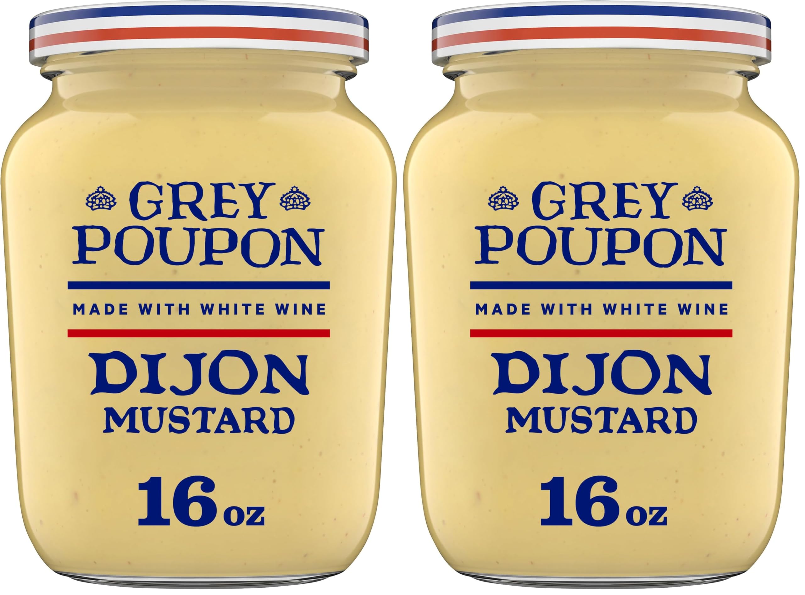 Grey Poupon Dijon Mustard (16 oz Jar) (Pack of 2)