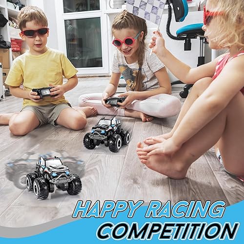Miniatura 7 de Juguetes para niños de 3 a 12 años, camión RC 120, todo terreno, 4WD, auto a control remoto anfibio con batería recargable, juguetes para niños de 4
