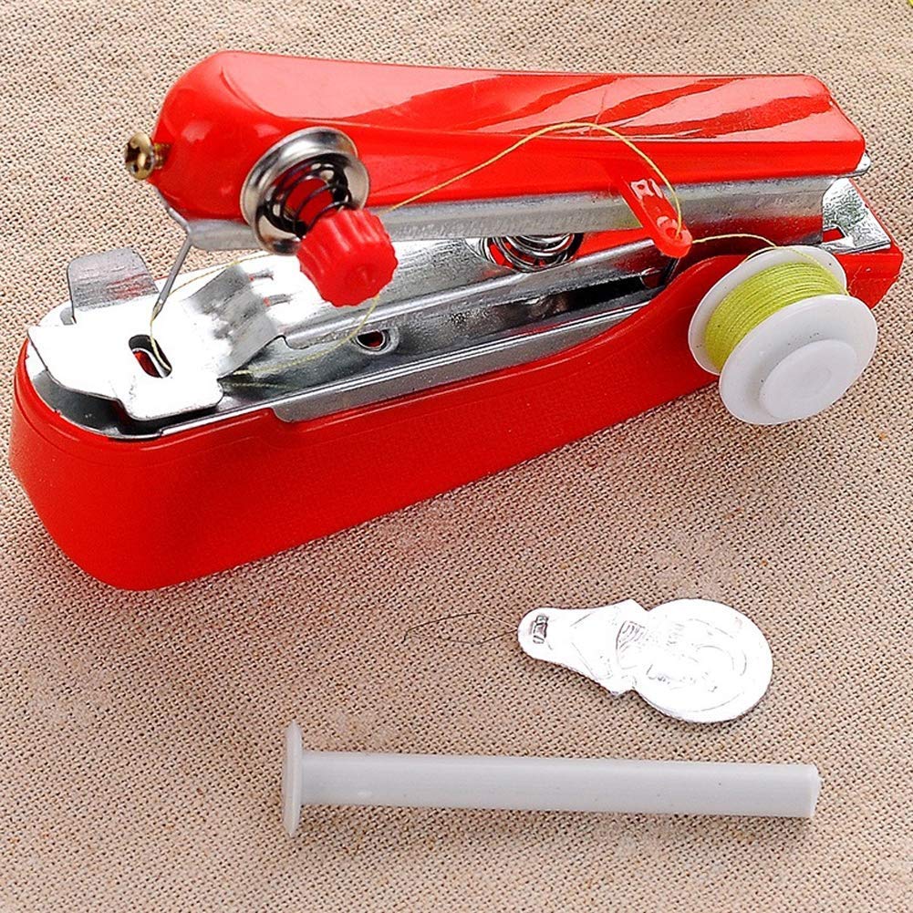 Mini máquina de Coser de Telas de Ropa portátil inalámbrica de Costura portátil (Color Aleatorio)