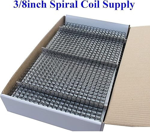 Miniatura 6 de INTBUYING Toda la bobina de alambre doble de metal de acero 34 agujeros 3: 1 punzonadora y máquina de encuadernación con bobinas espirales de 300