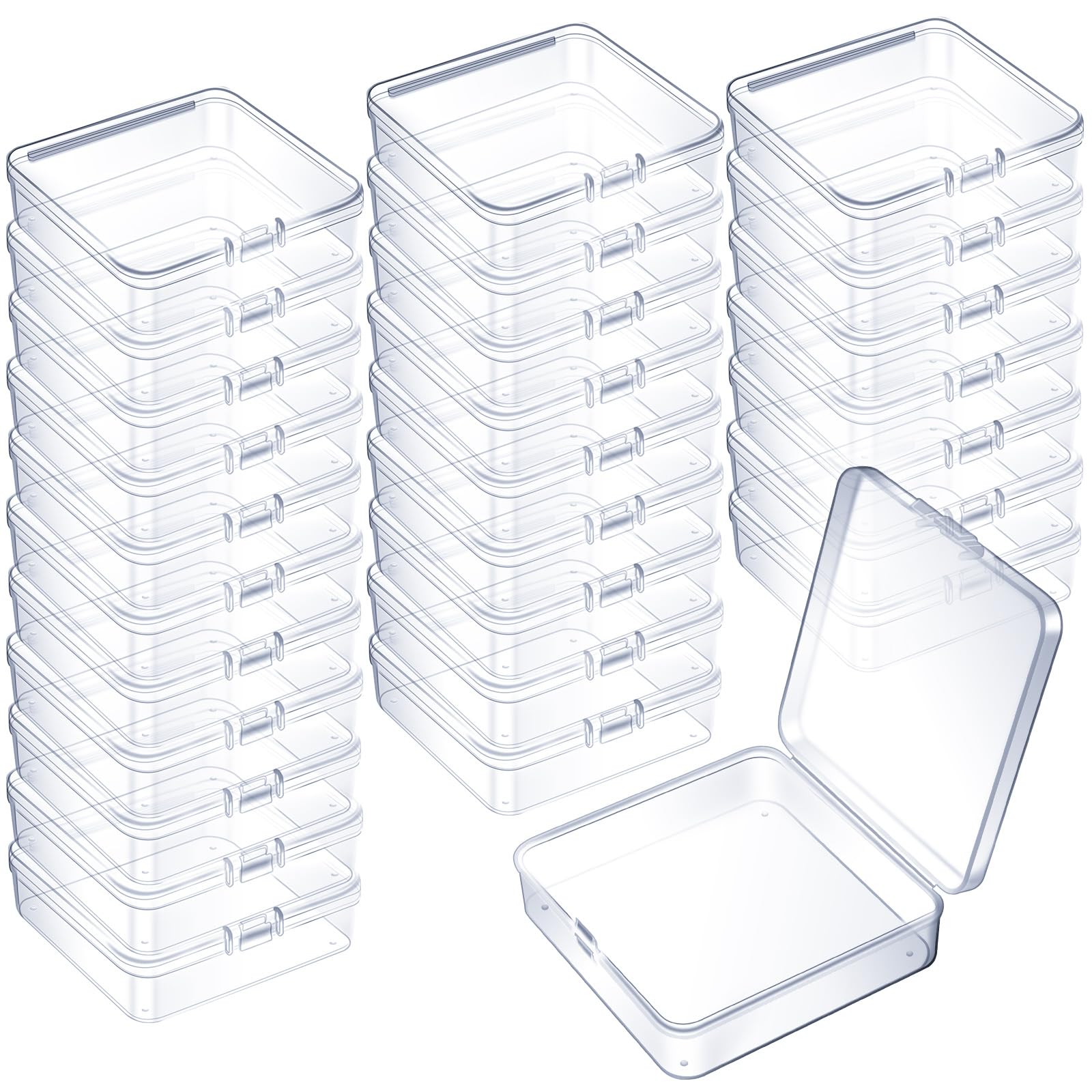 Mini boîte de rangement plastique transparent Jetec pour petites pièces, cartes et travaux manuels
