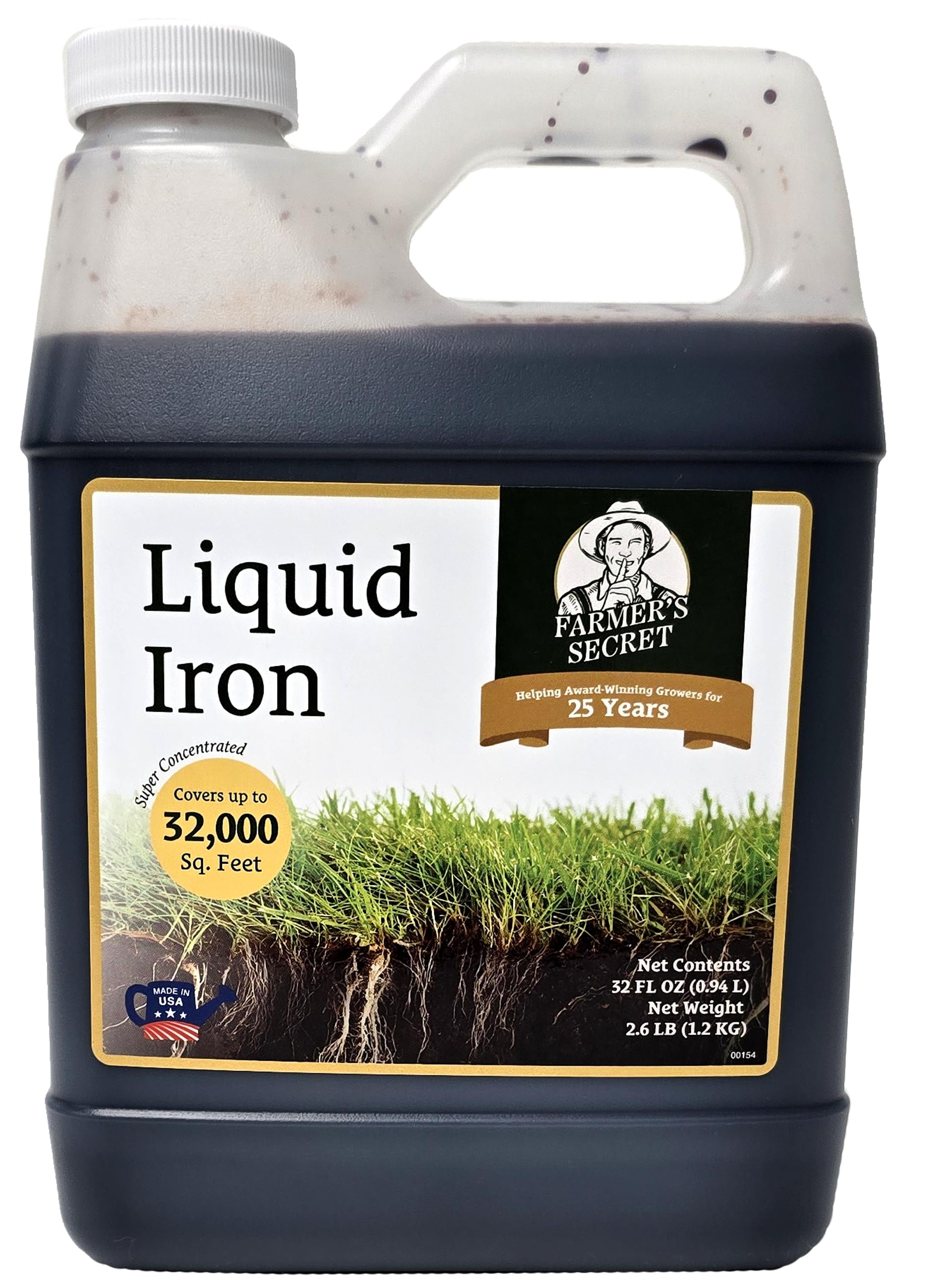 Farmer’s Secret Ferro líquido para gramados e jardins — 946 mL