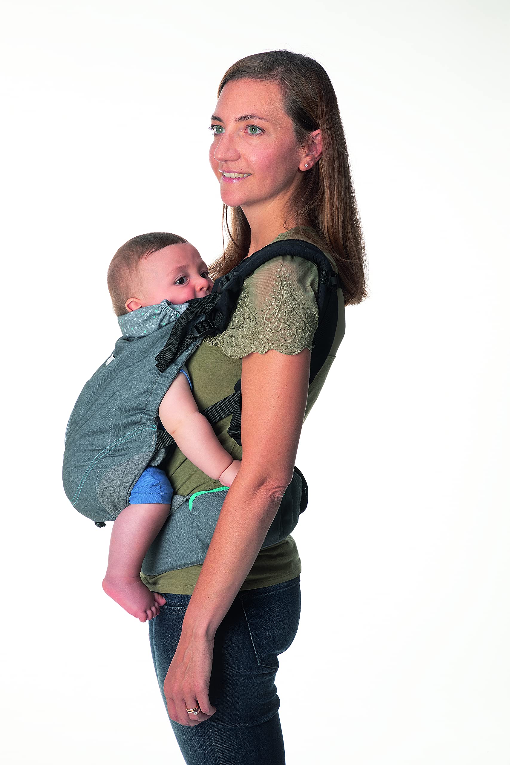 Chicco Ergonomiczne Nosidełko Myamaki Fit, Nosidło Na Plecy, Od Urodzenia do 15 kg, Wielofunkcyjna Ewolucyjna Chusta do Noszenia Dzieci z Regulowanym Siedziskiem i Panelem, Podparcie Pleców i Szyi