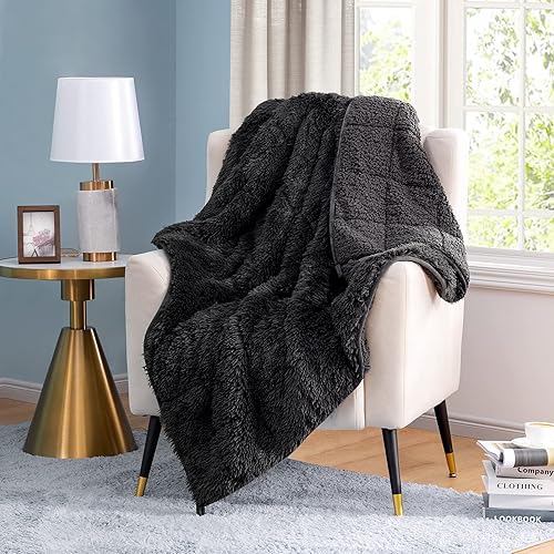 Miniatura 1 de Joybest - Manta pesada de piel sintética con certificación Öko-Tex Standard 100, forro polar Sherpa de 20 libras, 60 x 80 pulgadas, tamaño queen con