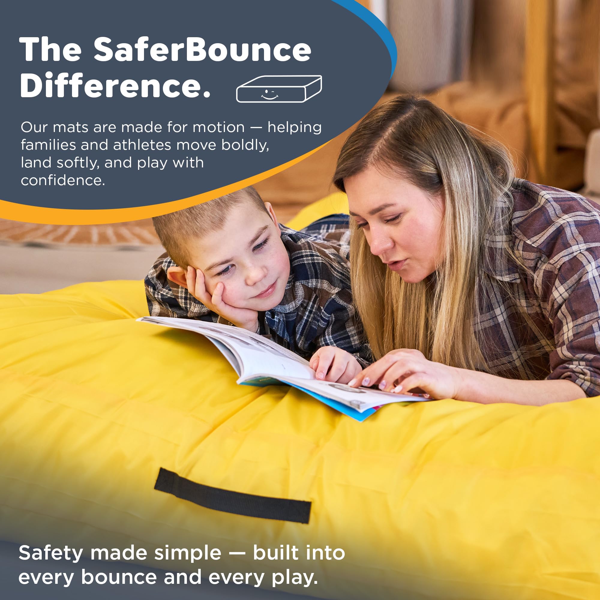 SaferBounce Sensory Crash Pad para Niños | Grande 152 x 152 cm O 122 x 91 cm | Colchoneta Crash Autismo para Niños | Crashpad | Gran Alfombra Espuma Infantil | Escalada & Gimnasia
