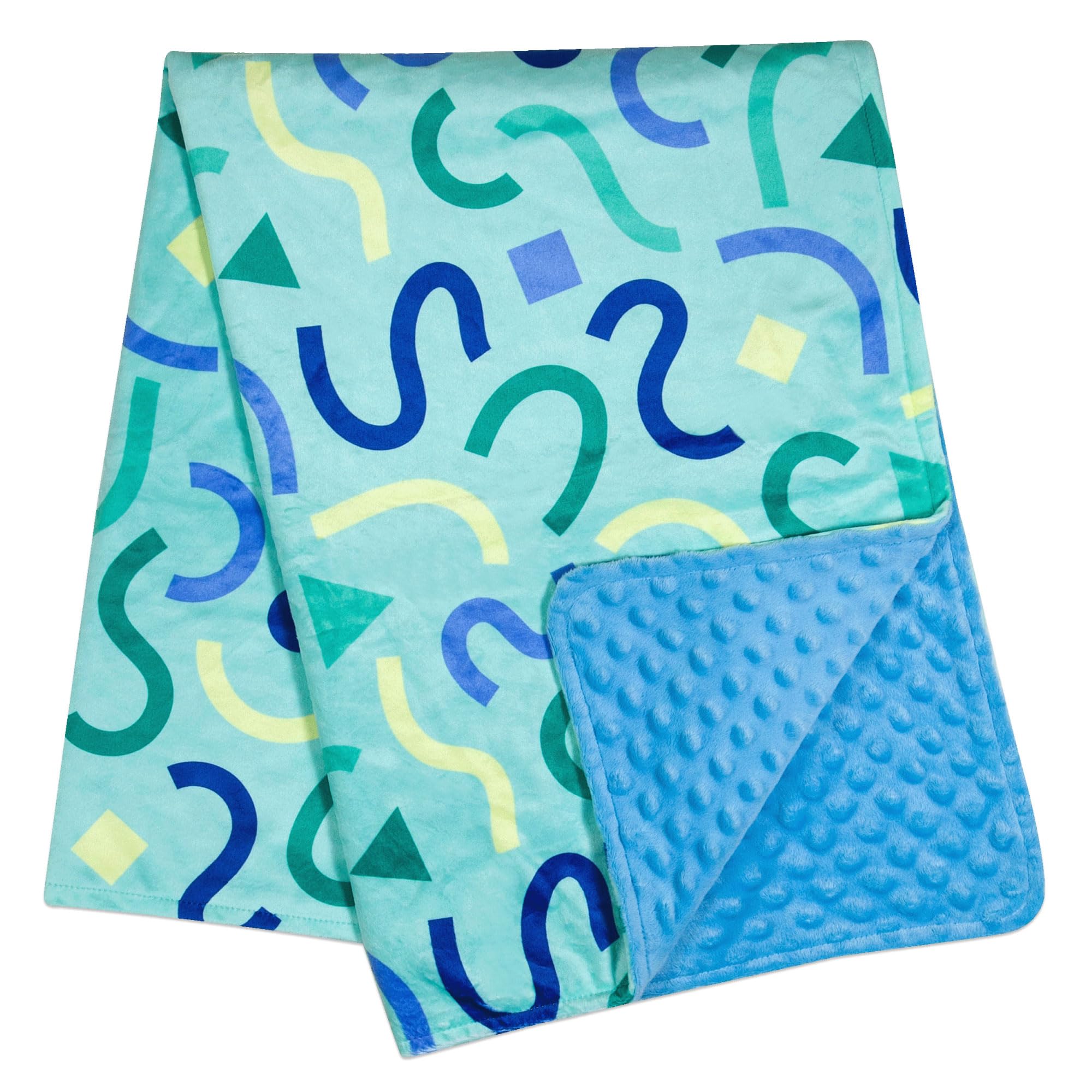 Wildkin Manta de felpa para bebés, niños y niñas, tamaño perfecto para la guardería e ideal para viajes, mantas súper suaves que miden 39.5 x 28 x 0.5 pulgadas (azul confeti)
