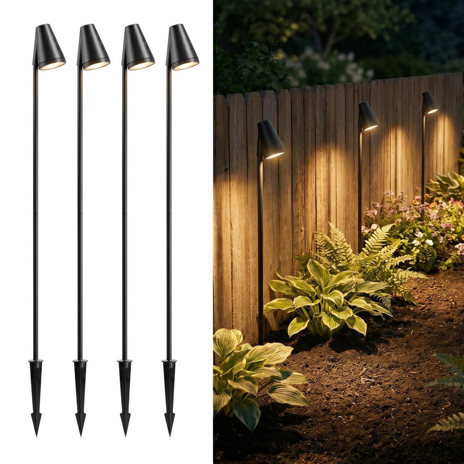 Auraglow Mains Powered IP65 Tall GU10 Outdoor Garden Spike Light