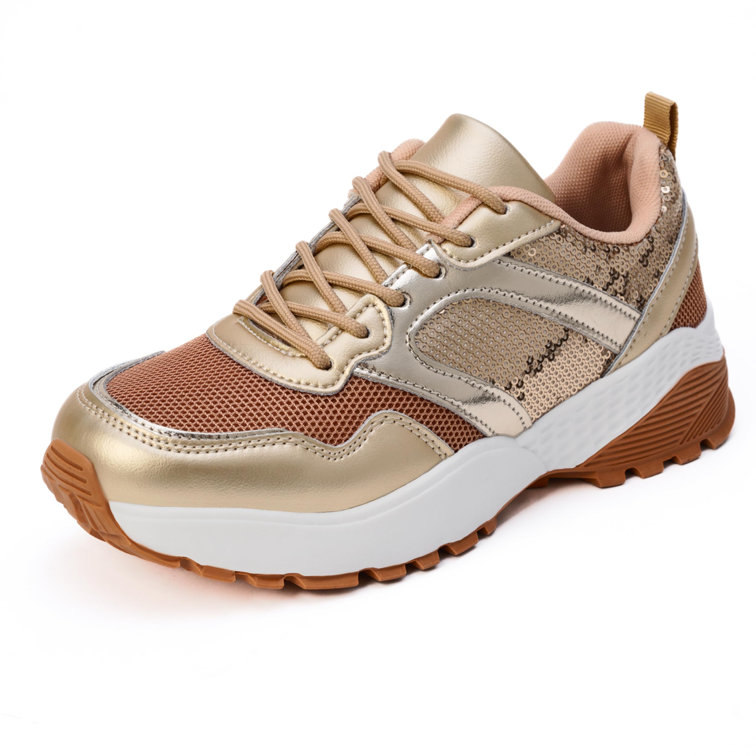 Flaneur Womens Fashion Sneakers - Shoes for Women, Ladies Platform Shoes, Patent Leather, Breathable Lightweight Women's Keds, Comfortable & Supportive Footwear, Walking Shoes for Women, Casual Ladies