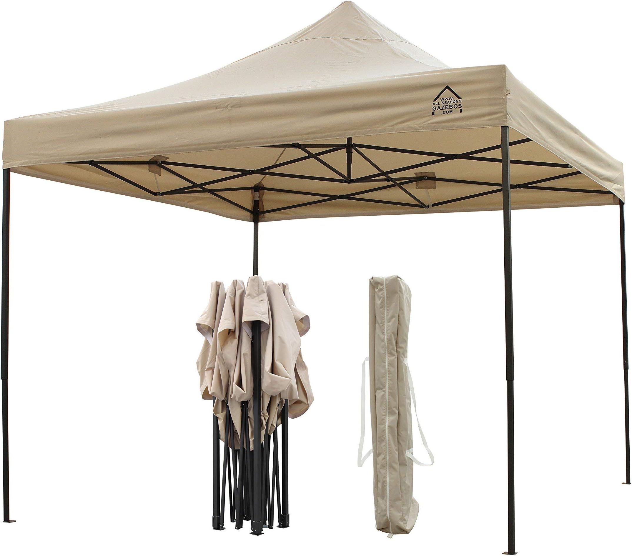Blue River All Seasons Gazebos 3x3m Heavy Duty Fully Waterproof Pop up Gazebo - Beige F006 (3x4.5)(10365)