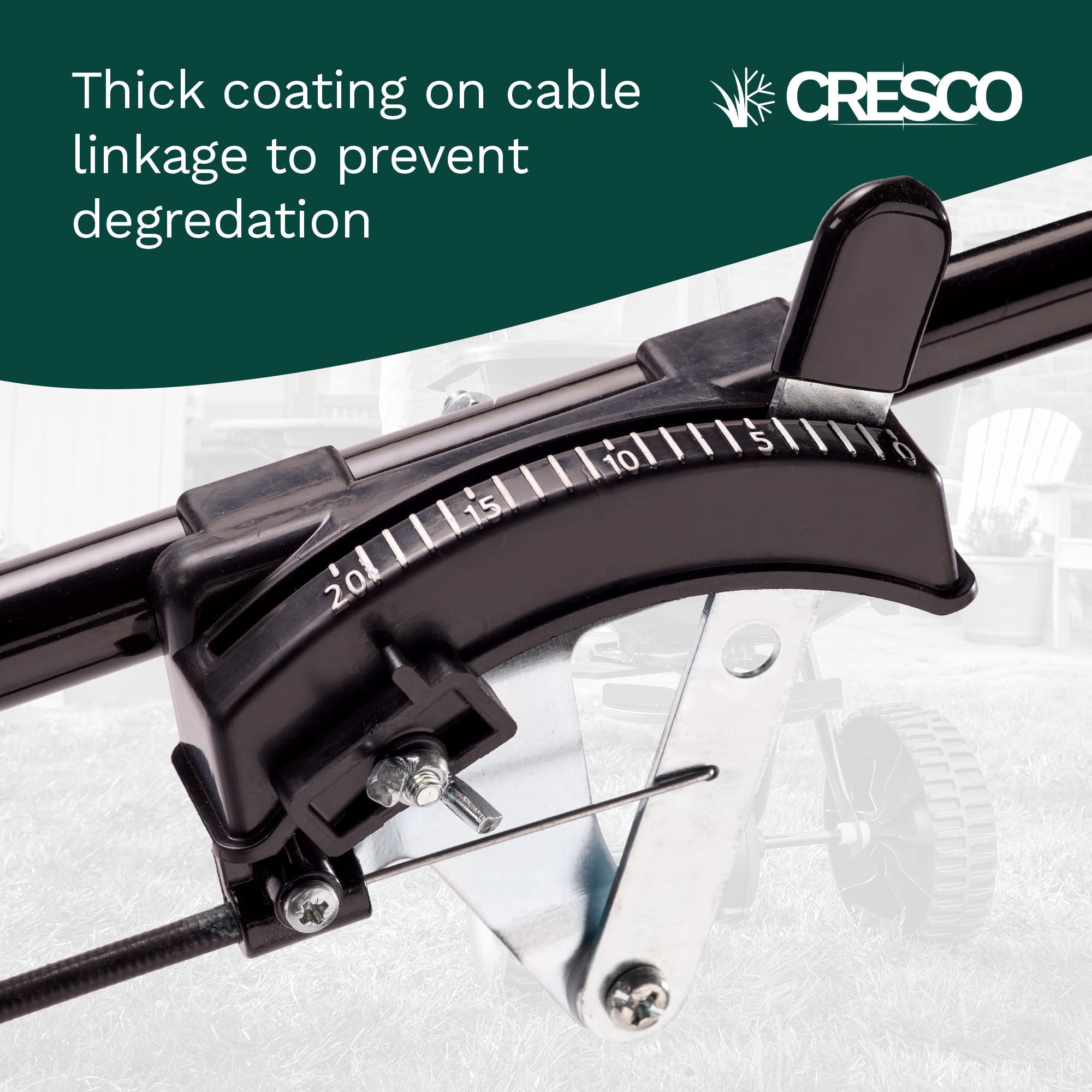 CRESCO 8SW - Esparcidor profesional de abono y salero – Carro esparcidor universal para verano e invierno – Para fertilizantes, semillas de césped y esparcimientos en invierno – Con sistema deslizante