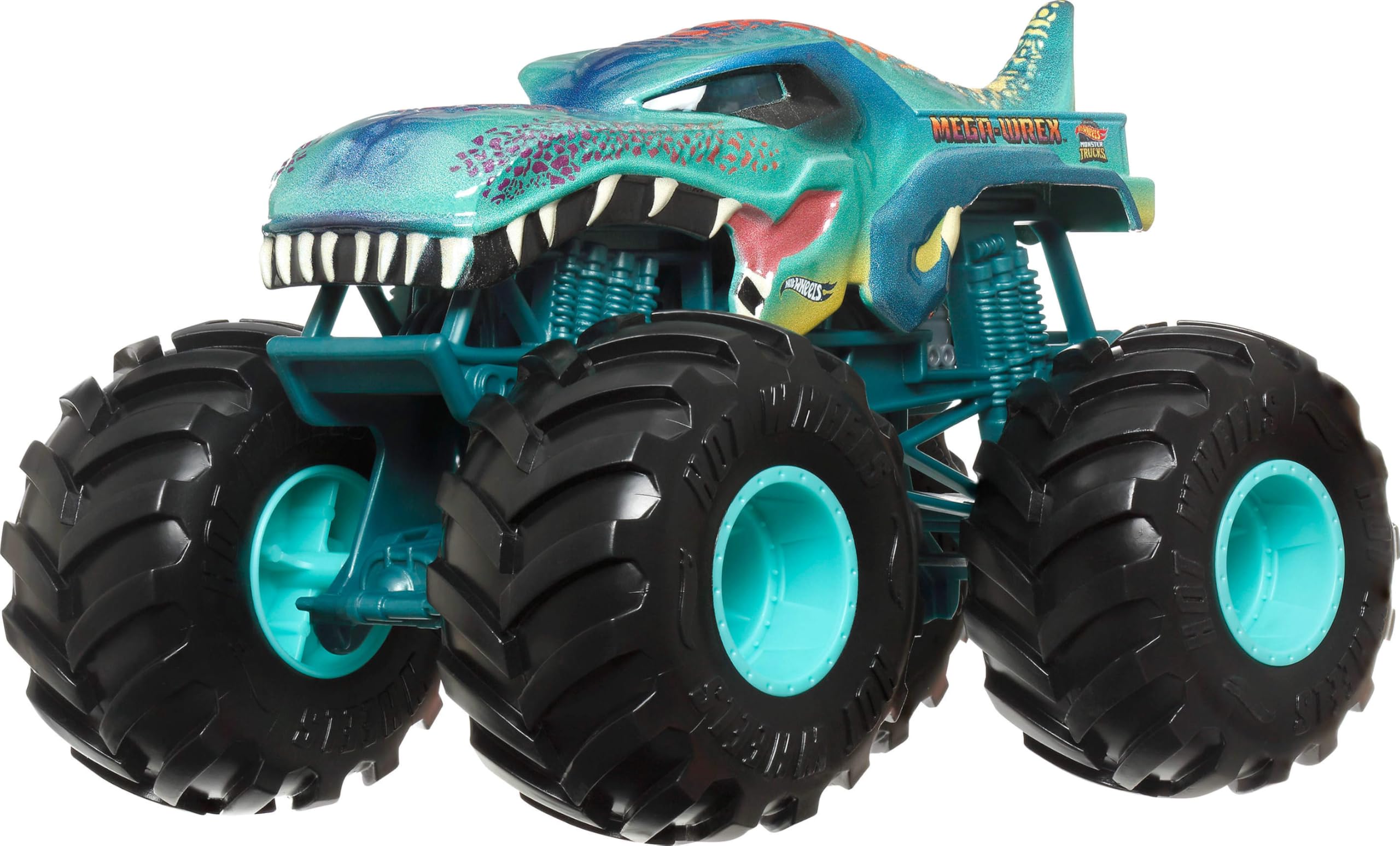 Hot Wheels Monster Trucks, Oversized Monster Truck, 1:24 Scale Die-Cast Toy Truck with Giant Wheels and Cool Designs, JDR03