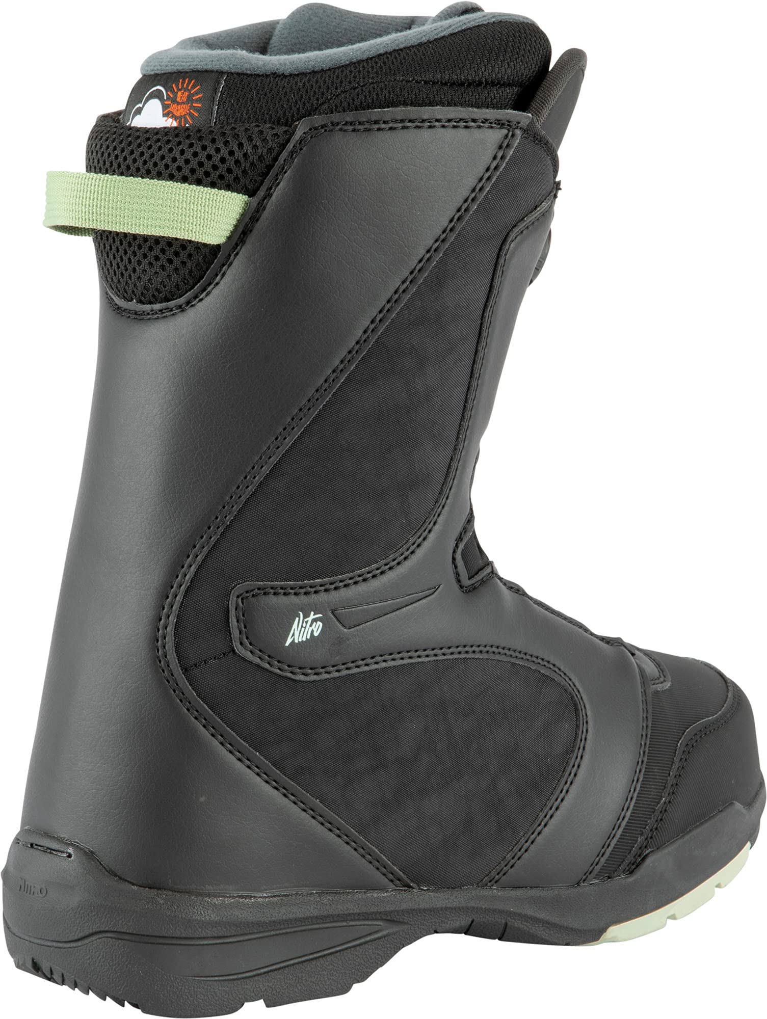 Nitro Snowboards Flora Boa Snowboarding Boots, Women, Black-Mint, 230