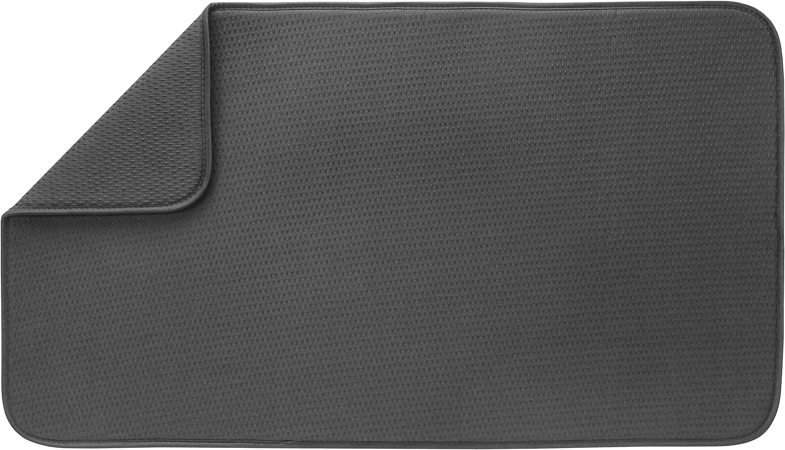 Dish Drying Mat for Kitchen, Absorbent, Reversible Microfiber Dish Mat, 18 Inch x 32 Inch, Grey