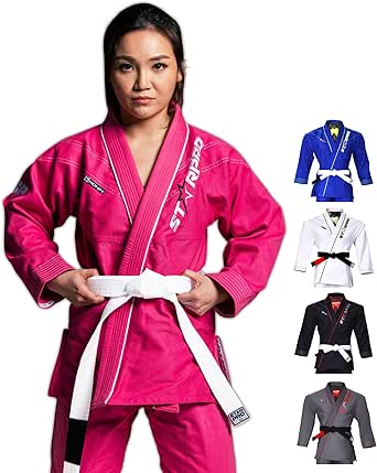 Trainingsanzug Kinder Stapo Onin BJJ Gi 355 Gamm - Powe Baumwollmischung - Weiß Und Kimono Herren