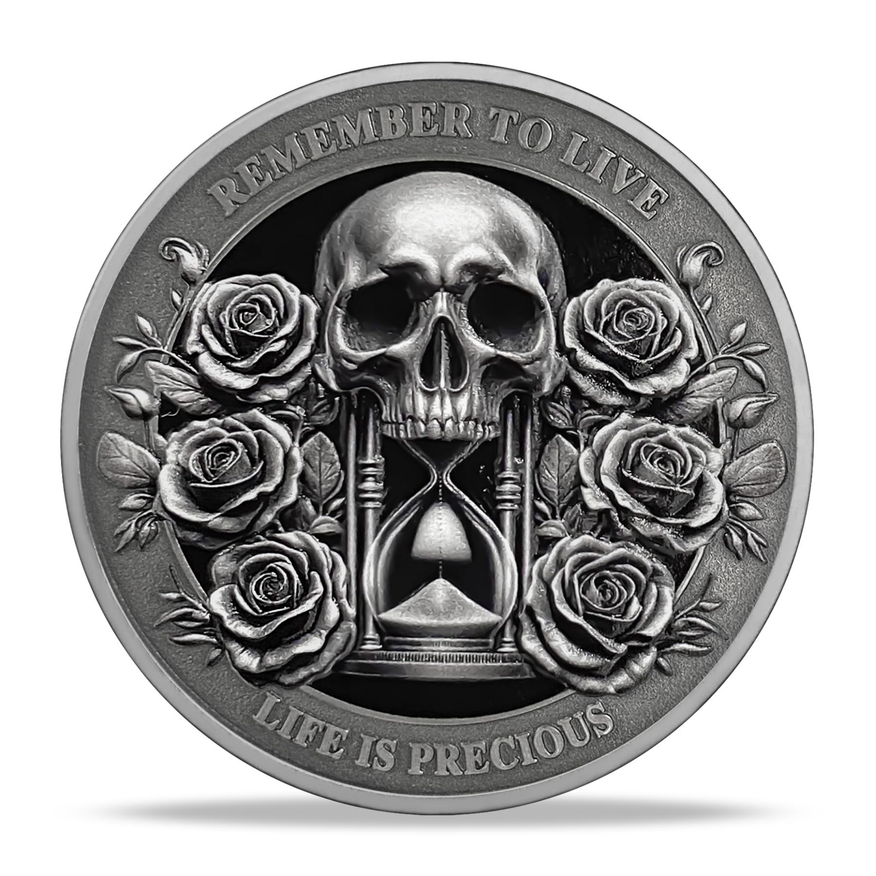 AtSKnSK Memento Mori Pièce Memento Vivere Remember to Live