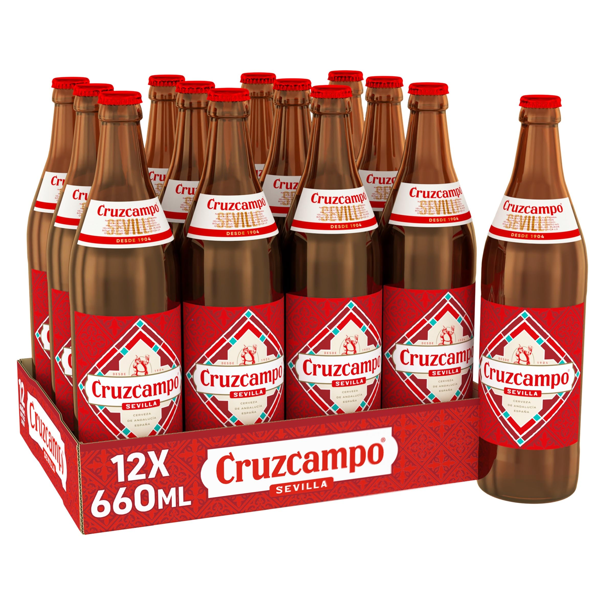 Cruzcampo Sevilla Lager Beer 12 x 660ml Bottle