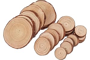 Tiberham 21 Pcs Natural Wood Slices