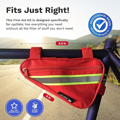 Miniatura 2 de Kit de primeros auxilios de ciclismo para ciclistas – Bicicleta compacta IFAK con gasa, cuidado de heridas y alivio de ampollas | Kit médico listo