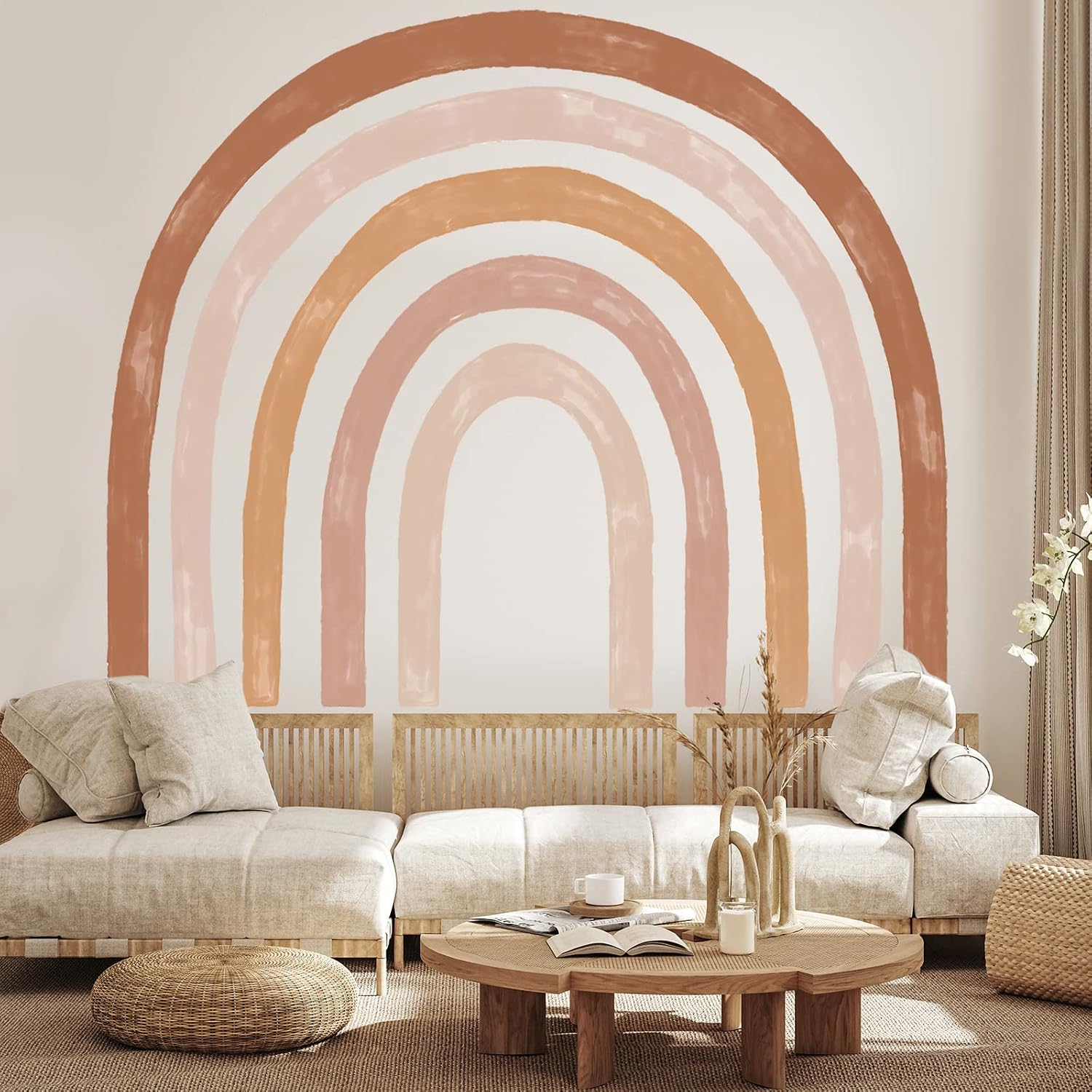 Amazon.com: Henoyso 6 Pack 95'' x 83'' Extra Large Rainbow Wall Decals ...