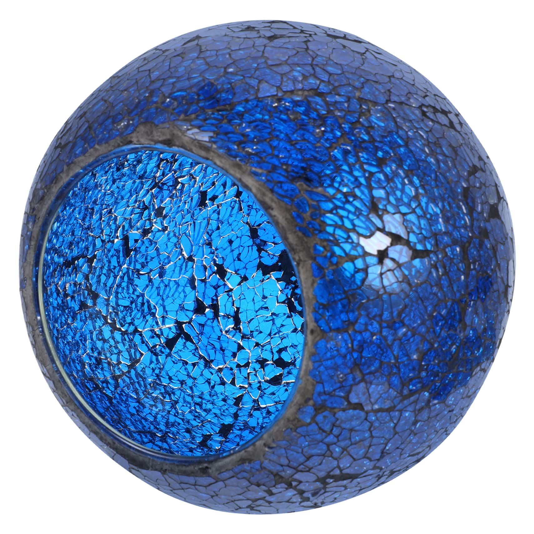 DOITOOL Retro Globe Lampshade 5.91X5.91X5.31 Inch Stained Glass Lamp Shade Cover for Wall Light E26 E27 and Desk Lamp Vintage Indoor Lighting