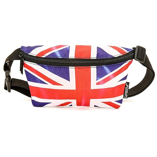 FYDELITY British Flag Fanny Pack Crossbody Bags for Women Festival Bag Small Fanny Packs for Women Fashionable Concert Rave Accessories Fanny Pack for Men Womens Fashion Waist Hip Pack Bum Belt UK