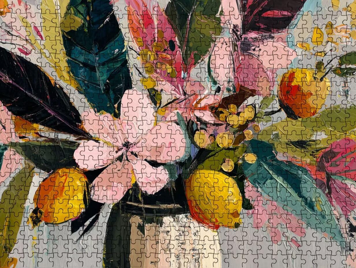 Puzzle per Adulti 1000, Frutta Fiori, legno Classico Puzzles LDYQS6-552