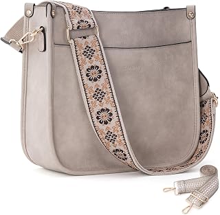 Crossbody Bag Women Vegan Leather Hobo Handbag Trendy Crossbody Shoulder Bag Purses For Women with 2 Adjustable Strap