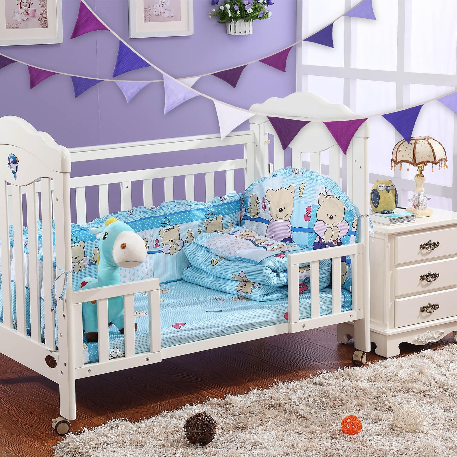 3 Meter Babyzimmer Deko – Rosa Wimpelkette Aus Baumwolle Mit 12 Fahnen & 2 Nägeln – Für Kinderzimmer, Geburtstag & Feste – Wetterfest
