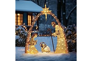 MUPATER Lighted Outdoor Christmas Nativity Scene: A Beacon of Holiday Cheer