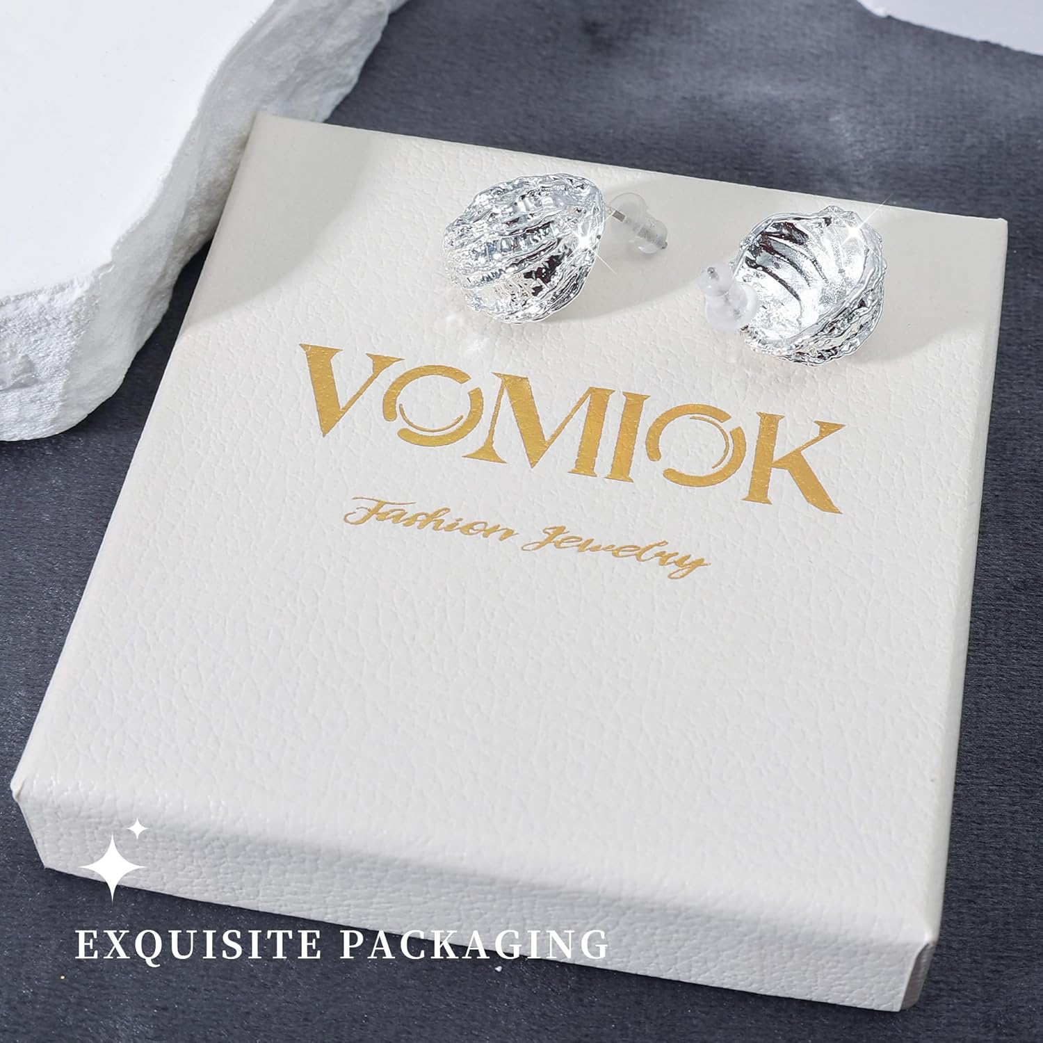 Gold Stud Earrings for Women, 18k Gold Plated Earring Statement, Trendy Double Wave Dangle Drop Chunky Gold Earrings, Fashion Chunky Earrings Jewelry Gifts for Womens - Image 6