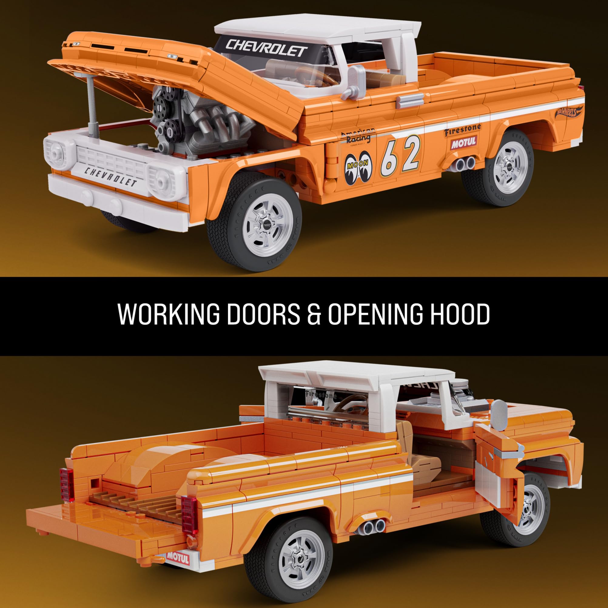 Mattel Brick Shop Hot Wheels Custom '62 Chevy Pickup Building Toy