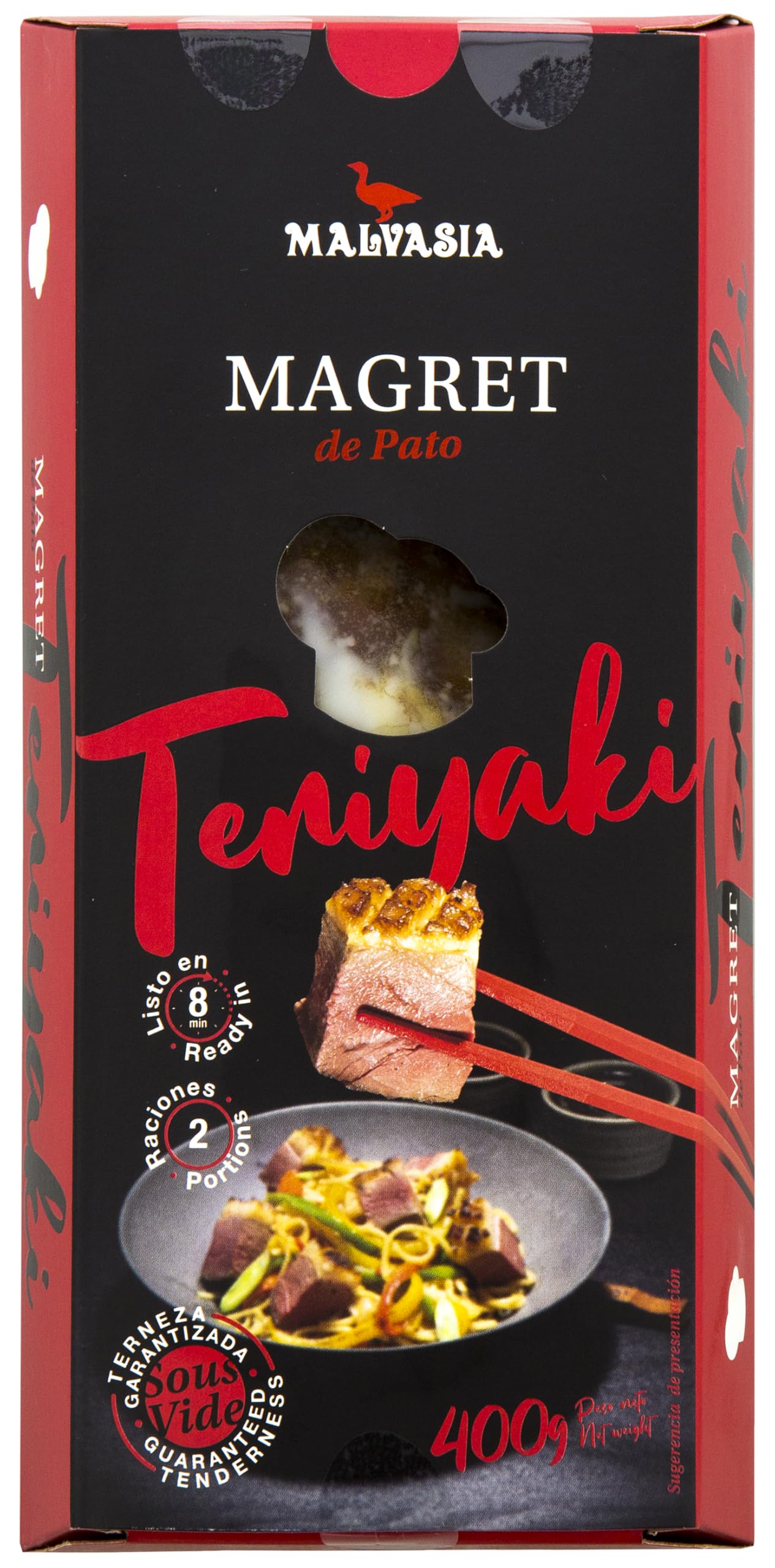 MALVASIA Magret de Pato "Calentar y Listo" - Magret de Pato TERIYAKI - 2 unidades *Plato Preparado Gourmet