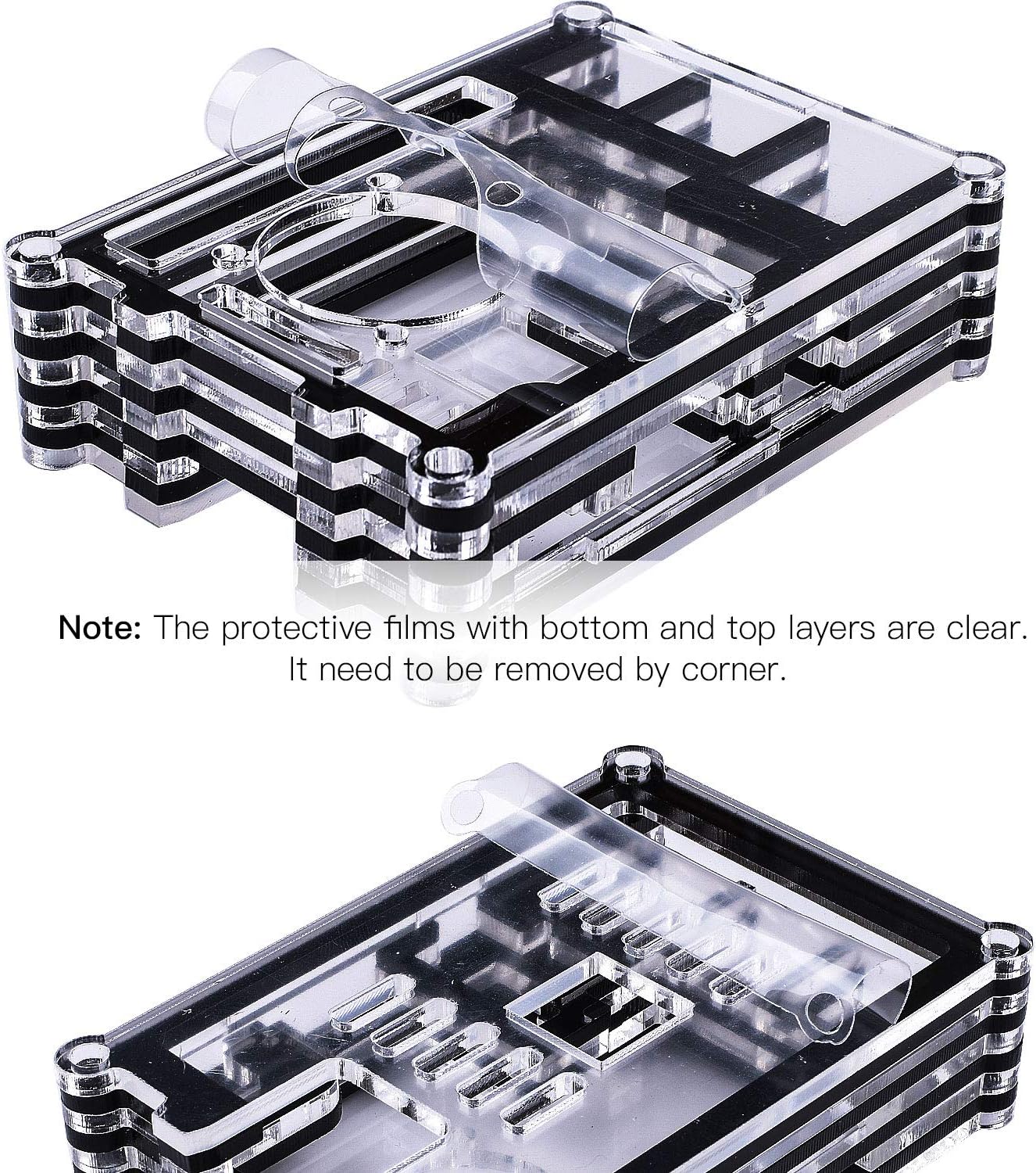 Smraza Case for Raspberry Pi 3 B+ with Fan, 5V 2.5A Power Supply and 3 Heat Sinks for Raspberry Pi 3 Model B+ (B Plus), 3B, 2B