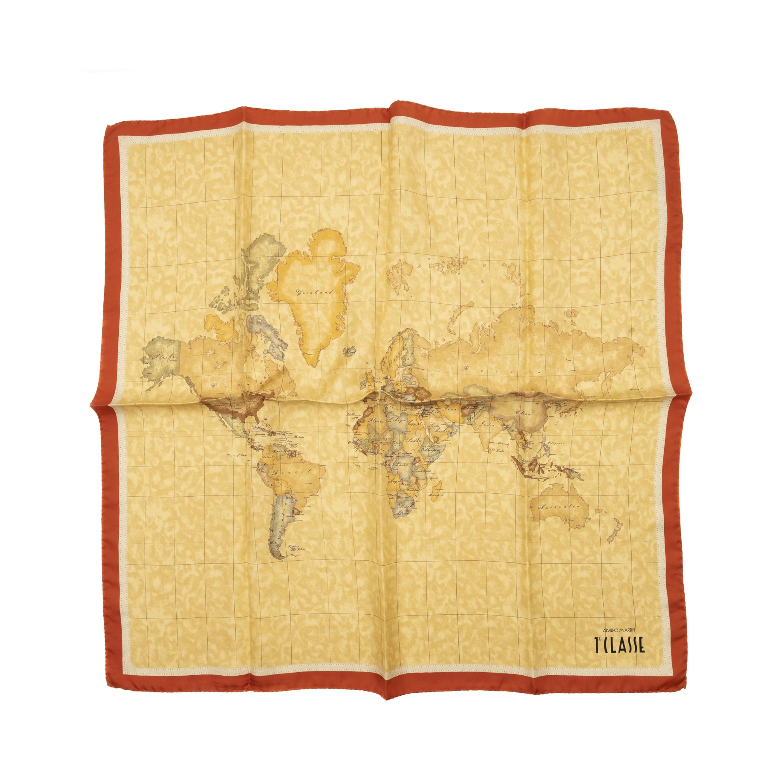 Alviero Martini Prima Classe Foulard Geoclassic Rosso Papavero 90x90 cm