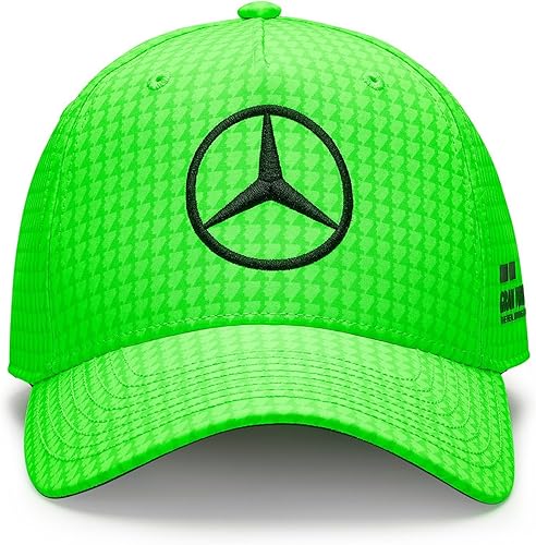 Miniatura 2 de Mercedes AMG Petronas Formula One Team - Gorra de conductor Lewis Hamilton 2023 - Verde neón - Unisex - Talla Talla única