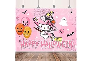 Hello Kitty Halloween Party Decorations Backdrop 5x3ft