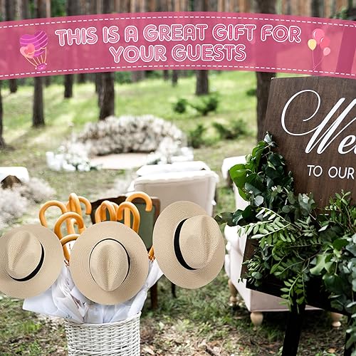 Miniatura 6 de Silkfly 12 sombreros de paja Panamá enrollables, sombrero de ala ancha, sombreros de sol para mujer, verano, playa, viajes, fiesta, disfraz (beige)