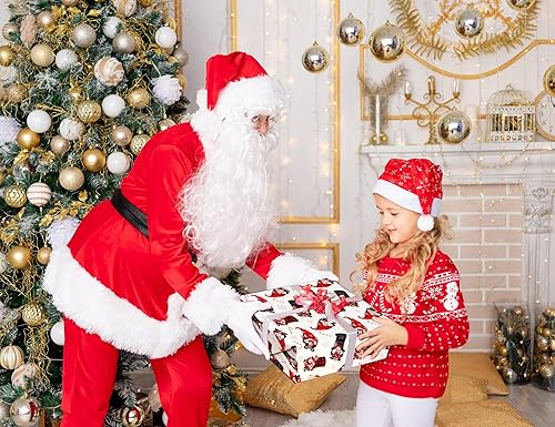 Miniatura 3 de ZINTBIAL Divertido papel de regalo de Navidad para niños y adultos, envoltura de regalo de Navidad con diseños de muñeco de nieve a cuadros