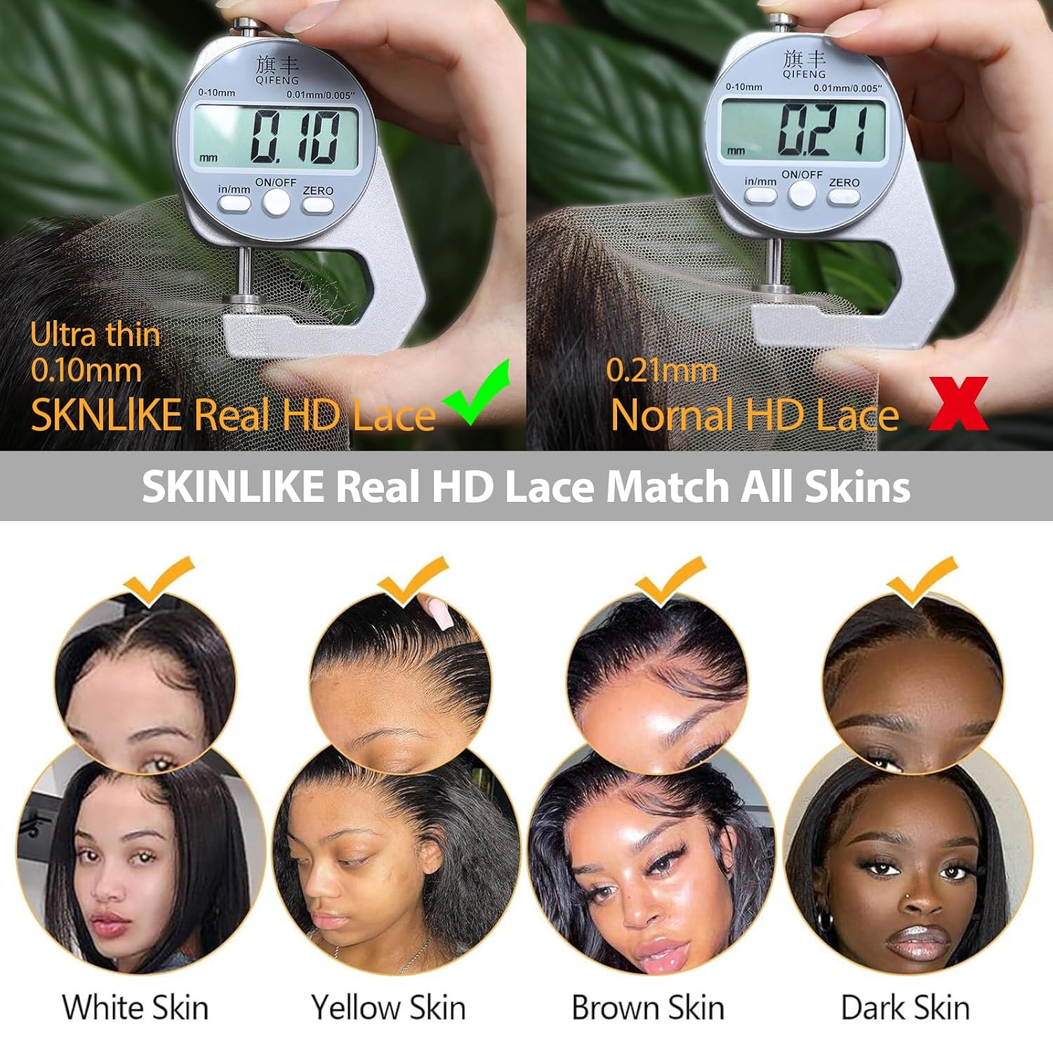 Lemoda 13x4 SKINLIKE Real HD Lace Frontal Wig 180 Density Highlight Ombre Lace Front Wig Human Hair Body Wave 0.10mm Ultra-thin Invisible Swiss HD Lace 15A Honey Blonde Wig 4/27 Color 34 Inch