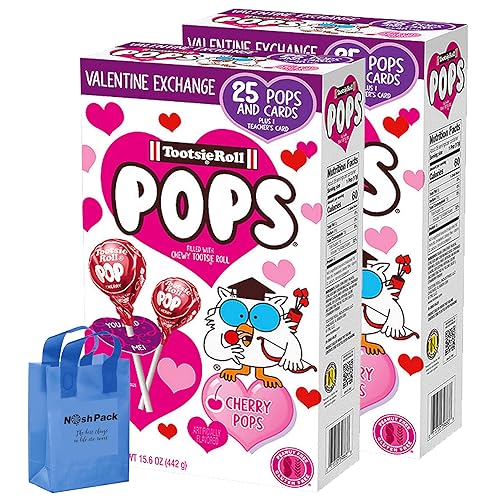 Miniatura 1 de Piruletas para el día de San Valentín con tarjeta de San Valentín, diseño de cereza Tootsie Pop Candy Pops, chupadores de piruletas para el día de