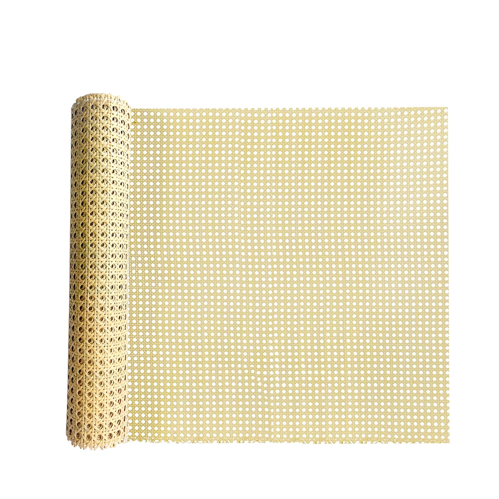 selliner Cane Webbing,9.9ft x 20 inch PE Plastic Rattan Cane Webbing Roll for Caning Projects Star Anise Wide Rattan Sheet for DIY Crafts,Furniture