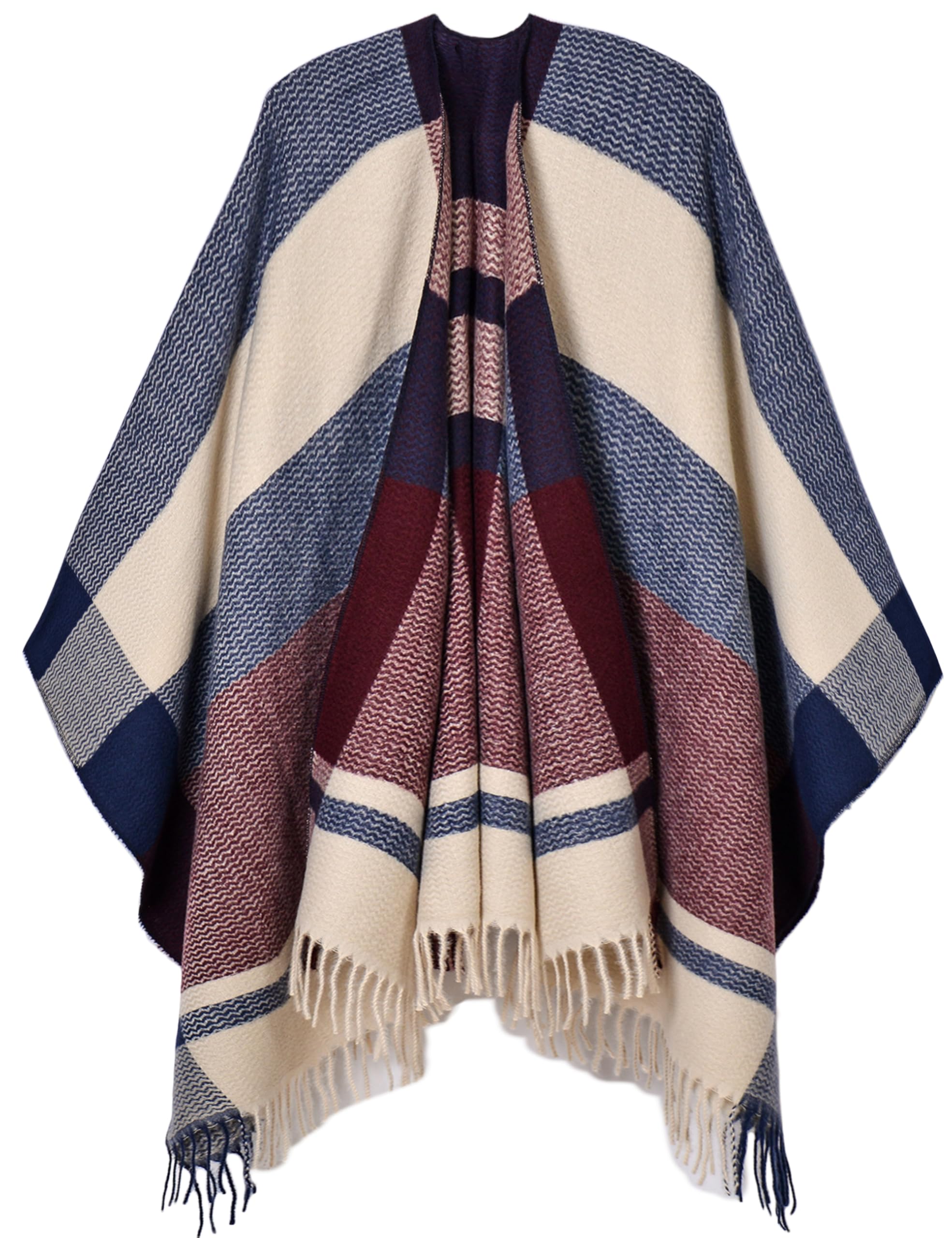 AONTUS Shawls Wraps Poncho Cardigan Cape Knitted Cover Ups Vintage Scarfs Sweater for Womens