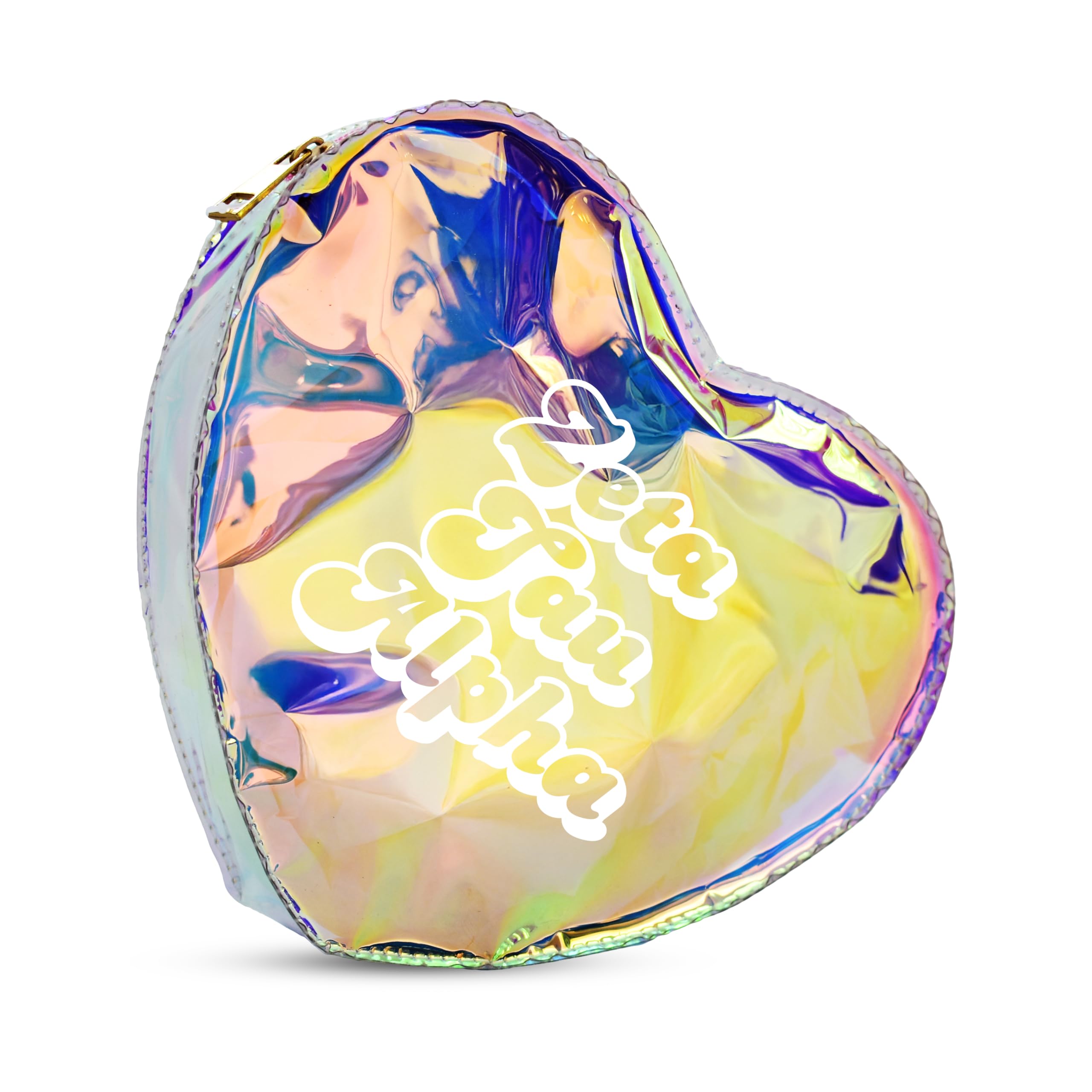 Zeta Tau Alpha Heart Shaped Makeup Bag