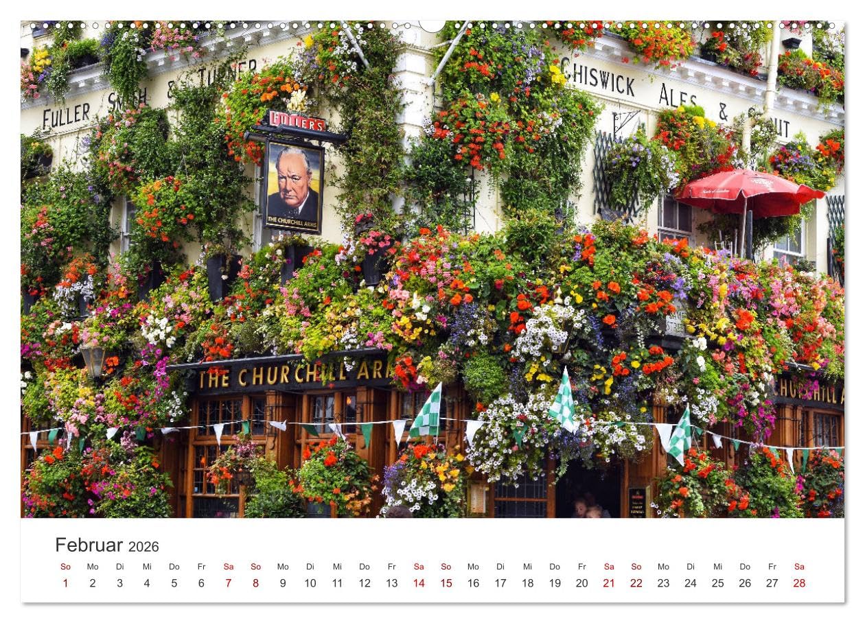 London - In der Stadt der Superlative. (Wandkalender 2026 DIN A2 quer), CALVENDO Monatskalender: Doppeldeckerbusse, Telefonzellen und eine königliche Familie. (CALVENDO Orte)