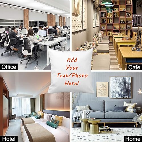 Miniatura 5 de Almohada personalizada, almohadas de fotos personalizadas con inserto 16 x 16 pulgadas con impresión dúplex imagentexto Regalo único para