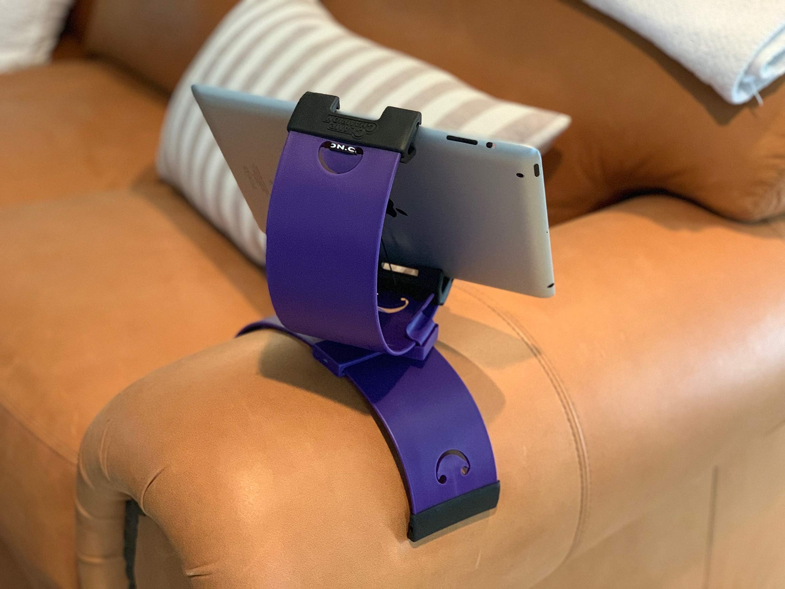 Pro - Universal Tablet and Cell Phone Holder - Smartphone and Tablet Stand for The Bed Sofa - fits 3 inch up to 12 Inch Devices (Purple)