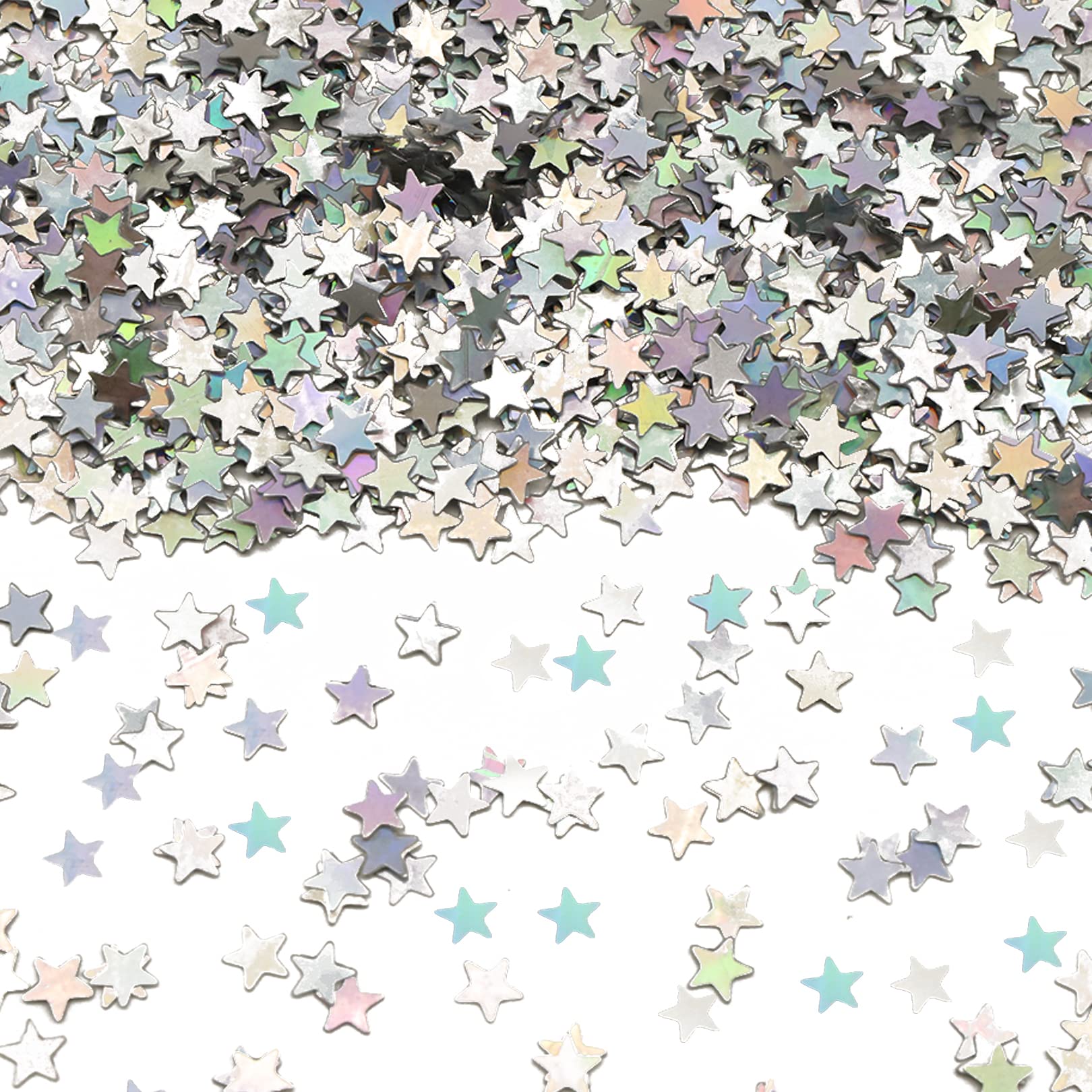 30g Silver Star Confetti, Star Table Confetti, Metallic Glitter Table Confetti Sequins for Birthday Party Anniversary Wedding Table Party Decorations Christmas Decorations (1000pcs)