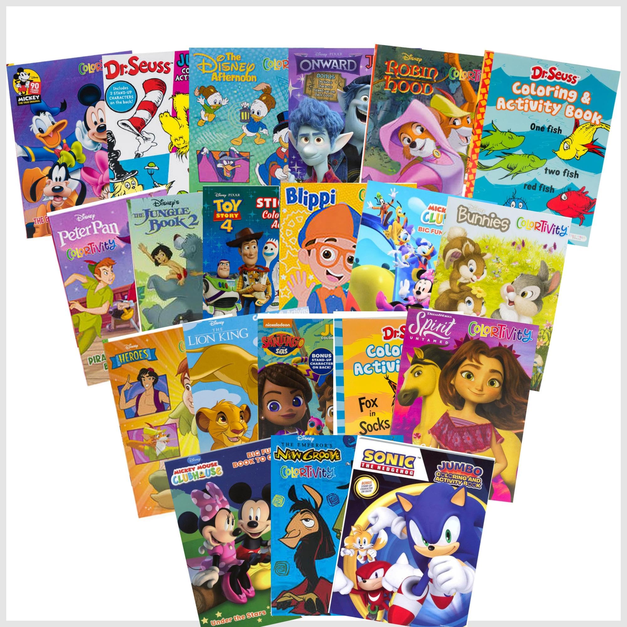 Bulk Gender Neutral Coloring Books for Kids - 18 Full Size, 1200+ Pages, for Classrooms, Summer Activity, Daycares, Parties & Gifts - Ages 3-8
