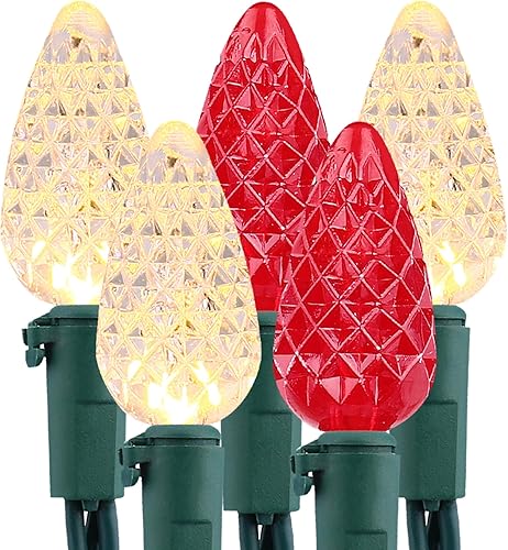 Miniatura 20 de Brizled - Luces facetadas conectables de 120 V con certificación UL, para interiores y exteriores, para decoración de árbol de Navidad, fiestas,