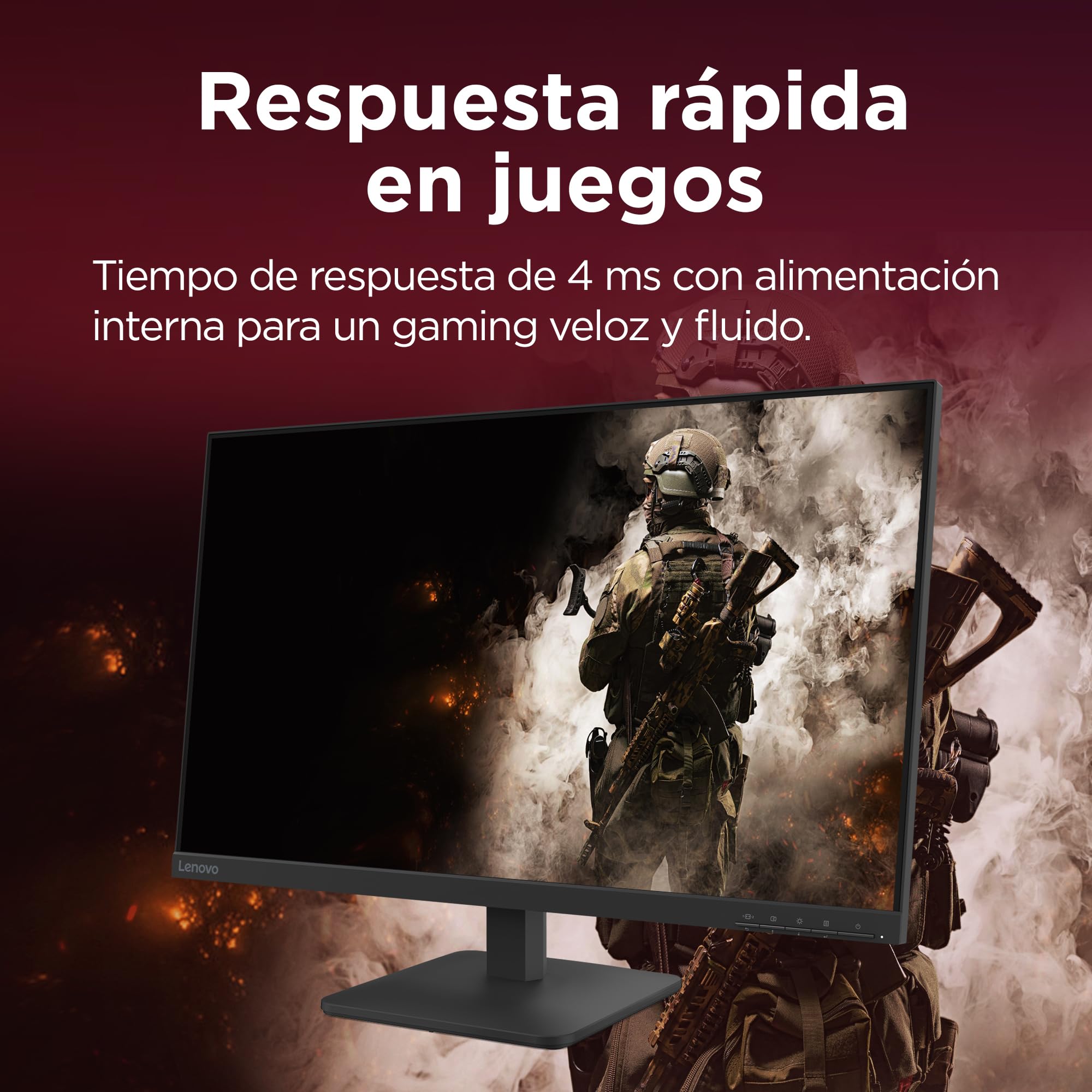 Lenovo L27-4e - Monitor FHD 27" (IPS, HDMI 1.4 - VGA, 16:9, Tasa de Refresco 100 Hz, Tiempo de Respuesta 4ms, 99% sRGB, Montaje VESA 100 mm, Soporte Inclinable) Negro — view 10